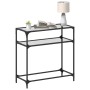 Mesa consola superficie vidrio transparente acero 80x35x81 cm de , Mesas consola - Ref: Foro24-846024, Precio: 67,42 €, Descu...