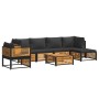 Garden sofa set with 7 pieces, solid acacia wood, and cushions. by , Garden sets - Ref: Foro24-3214882, Price: 919,88 €, Disc...