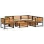 Gartensofagarnitur mit 7-teiligen Kissen aus massivem Akazienholz. von , Gartensets - Ref: Foro24-3214913, Preis: 960,62 €, R...