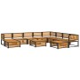 Gartensofa-Set mit 11-teiligen massiven Akazienholz-Kissen. von , Gartensets - Ref: Foro24-3214924, Preis: 1,00 €, Rabatt: %