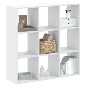 Estantería de madera de ingeniería blanca 102x32x102 cm de , Librerías y estanterías - Ref: Foro24-852816, Precio: 85,34 €, D...