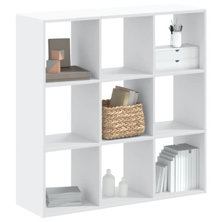 Estantería de madera de ingeniería blanca 102x32x102 cm de , Librerías y estanterías - Ref: Foro24-852816, Precio: 85,99 €, D...