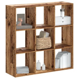 Engineered wood aged color shelf 102x32x102 cm by , Bookcases and shelves - Ref: Foro24-852823, Price: 83,99 €, Discount: %