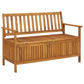 Solid acacia wood garden storage bench 120 cm by vidaXL, garden benches - Ref: Foro24-310279, Price: 153,99 €, Discount: %