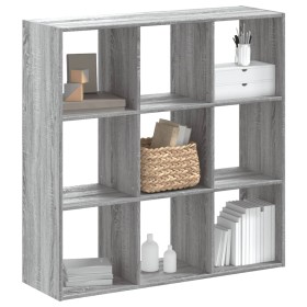 Estantería madera de ingeniería gris Sonoma 102x32x102 cm de , Librerías y estanterías - Ref: Foro24-852821, Precio: 85,34 €,...