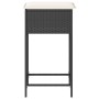 Kitchen stools with 2 black synthetic rattan cushions by , Garden chairs - Ref: Foro24-368317, Price: 105,99 €, Discount: %