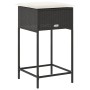 Kitchen stools with 2 black synthetic rattan cushions by , Garden chairs - Ref: Foro24-368317, Price: 105,99 €, Discount: %