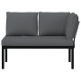 Black aluminum garden bench with cushions by , garden benches - Ref: Foro24-4008569, Price: 162,68 €, Discount: %