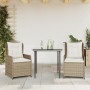 Garten-Essgruppe 3-teilig mit Kissen aus synthetischem Rattan in Beige. von , Gartensets - Ref: Foro24-3262882, Preis: 292,05...