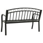 Garden bench with table black steel 125 cm by vidaXL, garden benches - Ref: Foro24-312040, Price: 167,99 €, Discount: %