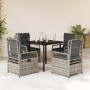 5-piece garden dining set with gray synthetic rattan cushions by , Garden sets - Ref: Foro24-3262993, Price: 482,60 €, Discou...