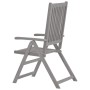 Reclining garden chairs 3 pcs solid acacia wood gray by vidaXL, Garden chairs - Ref: Foro24-310618, Price: 149,99 €, Discount: %