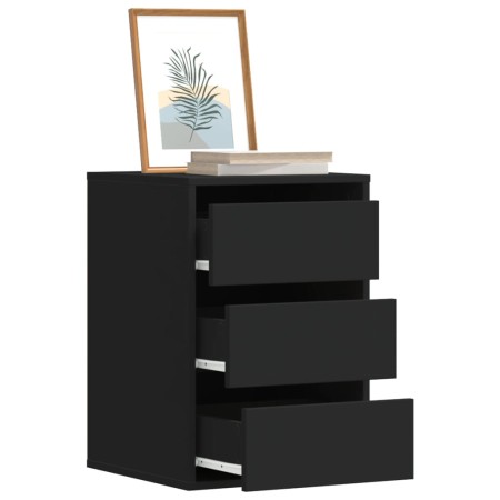 Black engineered wood corner chest of drawers 40x41x58 cm by , Drawers - Ref: Foro24-852835, Price: 78,49 €, Discount: %