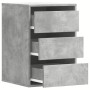 Corner chest of drawers made of gray concrete engineered wood, measuring 40x41x58 cm. by , Drawers - Ref: Foro24-852837, Pric...