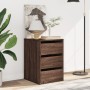 Corner chest of drawers made of brown oak engineered wood, measuring 40x41x58 cm. by , Drawers - Ref: Foro24-852840, Price: 7...