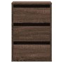 Corner chest of drawers made of brown oak engineered wood, measuring 40x41x58 cm. by , Drawers - Ref: Foro24-852840, Price: 7...