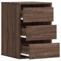 Corner chest of drawers made of brown oak engineered wood, measuring 40x41x58 cm. by , Drawers - Ref: Foro24-852840, Price: 7...