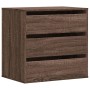 Corner chest of drawers made of brown oak engineered wood, measuring 60x41x58 cm. by , Drawers - Ref: Foro24-852849, Price: 9...