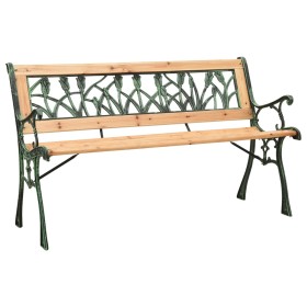 Gartenbank aus Gusseisen und massivem Tannenholz 122 cm von vidaXL, Gartenbänke - Ref: Foro24-312031, Preis: 77,02 €, Rabatt: %