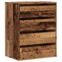 Engineered wood corner chest of drawers, aged, 60x41x76 cm by , Drawers - Ref: Foro24-852877, Price: 108,21 €, Discount: %