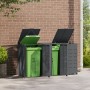 Shed for 3 anthracite steel trash cans 207x79x117 cm by , Waste container supports - Ref: Foro24-3279983, Price: 651,66 €, Di...