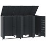 Shed for 3 anthracite steel trash cans 207x79x117 cm by , Waste container supports - Ref: Foro24-3279983, Price: 651,66 €, Di...