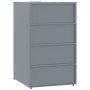 3-container gray steel trash shed 207x79x117 cm by , Waste container supports - Ref: Foro24-3279988, Price: 544,58 €, Discoun...