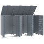 3-container gray steel trash shed 207x79x117 cm by , Waste container supports - Ref: Foro24-3279988, Price: 544,58 €, Discoun...