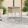 Kitchen stools with 2 synthetic rattan beige cushions by , Garden chairs - Ref: Foro24-368320, Price: 91,06 €, Discount: %