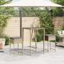 Kitchen stools with 2 synthetic rattan beige cushions by , Garden chairs - Ref: Foro24-368320, Price: 91,06 €, Discount: %