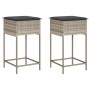 Kitchen stools and 2 light gray synthetic rattan cushions by , Garden chairs - Ref: Foro24-368322, Price: 91,06 €, Discount: %