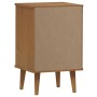 Solid pine wood bedside table MOLDE in brown, measuring 40x35x65 cm. by , Nightstands - Ref: Foro24-4013409, Price: 94,99 €, ...