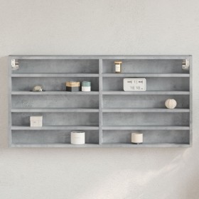 Vitrina de madera de ingeniería gris hormigón 100x8,5x50 cm de , Estantes y estanterías - Ref: Foro24-847950, Precio: 43,15 €...