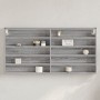 Engineered wood display case in Sonoma gray, 100x8.5x50 cm. by , Shelves and shelves - Ref: Foro24-847952, Price: 44,35 €, Di...