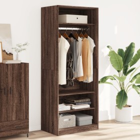 Engineered wood wardrobe in brown oak color, 80x50x200 cm. by , Wardrobes - Ref: Foro24-3307699, Price: 181,99 €, Discount: %