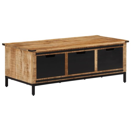 Solid mango wood coffee table with drawers 110x50x40 cm by , Coffee table - Ref: Foro24-374053, Price: 193,35 €, Discount: %