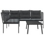 Garden sofa with black steel frame and textilene cushions by , Garden sets - Ref: Foro24-3283746, Price: 339,68 €, Discount: %