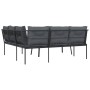 Garden sofa with black steel frame and textilene cushions by , Garden sets - Ref: Foro24-3283746, Price: 339,68 €, Discount: %