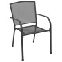 Stackable garden chairs, 7 pieces, steel with gray powder coating by , Garden sets - Ref: Foro24-3283759, Price: 433,57 €, Di...