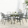 Stackable garden chairs, 7 pieces, steel with gray powder coating by , Garden sets - Ref: Foro24-3283771, Price: 568,20 €, Di...