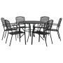 Stackable garden chairs, 7 pieces, steel with gray powder coating by , Garden sets - Ref: Foro24-3283771, Price: 542,95 €, Di...