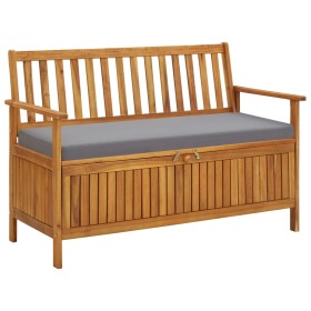 Solid acacia wood garden storage bench 120 cm by vidaXL, garden benches - Ref: Foro24-310276, Price: 194,99 €, Discount: %