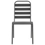 Stackable garden chairs, 7 pieces, steel with gray powder coating by , Garden sets - Ref: Foro24-3283767, Price: 392,84 €, Di...