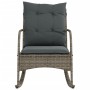 Garden rocking chair with gray synthetic rattan cushions by , Garden chairs - Ref: Foro24-369020, Price: 105,38 €, Discount: %