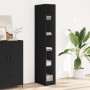 Engineered wood black wardrobe 30x50x200 cm by , Wardrobes - Ref: Foro24-3307703, Price: 132,43 €, Discount: %