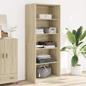 Engineered wood wardrobe in Sonoma oak, 80x50x200 cm. by , Wardrobes - Ref: Foro24-3307722, Price: 174,81 €, Discount: %