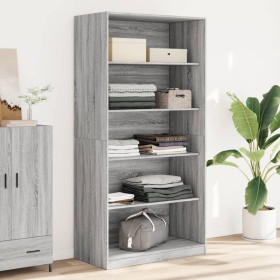 Armario de madera contrachapada gris Sonoma 100x50x200 cm de , Armarios roperos - Ref: Foro24-3307734, Precio: 206,49 €, Desc...