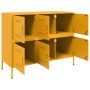 Cold-rolled steel sideboard in yellow, 100.5x39x79 cm by , Sideboards - Ref: Foro24-843099, Price: 184,37 €, Discount: %