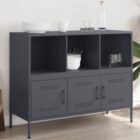 Cold-rolled anthracite gray steel sideboard 100.5x39x79 cm by , Sideboards - Ref: Foro24-843092, Price: 218,99 €, Discount: %