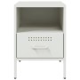 Bedside tables 2 units, white laminated steel, 36x39x50.5 cm by , Nightstands - Ref: Foro24-843065, Price: 141,00 €, Discount: %